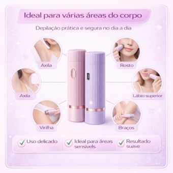 Depilador Corporal Virilha Pernas Cabeça Removível Sem Dor