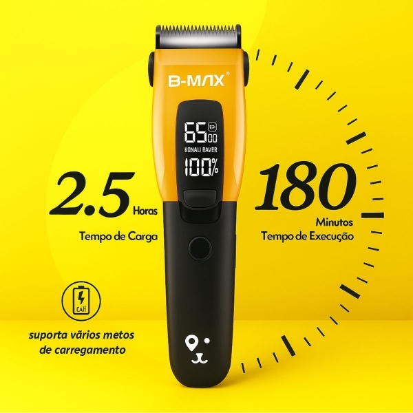 Kit Máquina de Tosa B-MAX + Luva Removedora de Pelos PETS