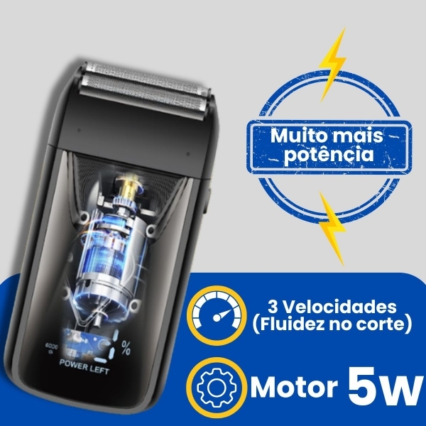 Máquina Cortar Cabelo 5w Led Barbeador 5w Aparador Pelos Preta/dragão