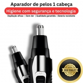 Máquina Aparador Cortador de pelos de nariz e orelha USB