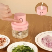 Mini Processador Moedor De Alimentos 250ml 3 Lâminas Usb