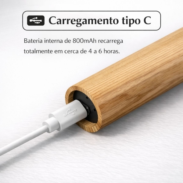 Kit Luminárias Arandela LED USB Recarregável Sensor Presença