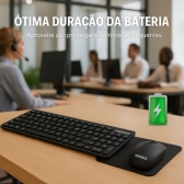 Kit Teclado Mouse Wireless Mouse pad Escritório Silencioso