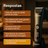 Kit Depilador Corporal Masculino Cerâmica 5W Aparador Nasal