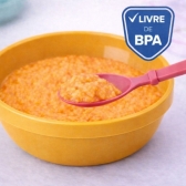 Kit Alimentação Infantil 4 Peças Bebê Livre BPA 0 a 24 Meses - Prato Amarelo