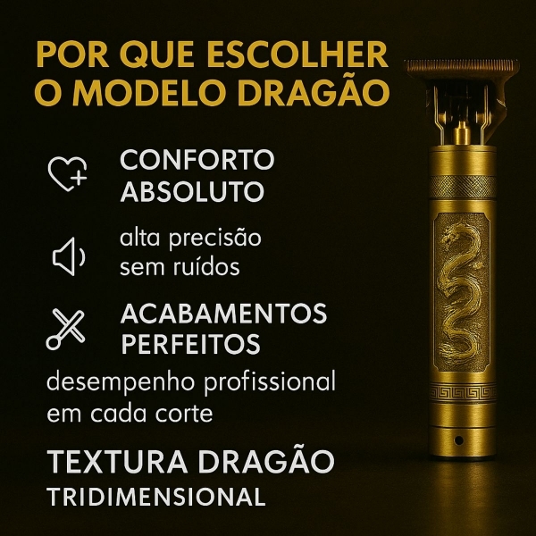 Kit Maquina Dragão Cabelo Barba E Aparador De Pelo De Nariz