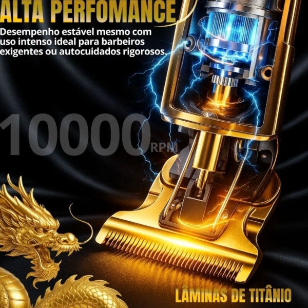 Máquina Dragão 3 Em 1 Para Barba, Bigode E Nariz Silencioso