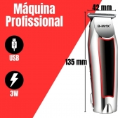 Máquina Cabelo Acabamento Profissional Aparador Pelos Nasal Prateado