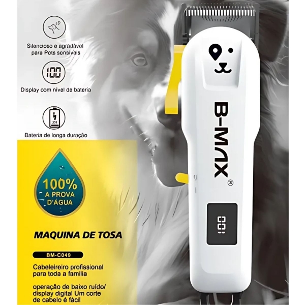 Máquina De Tosa Bmax Profissional Sem Fio Silenciosa