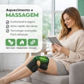 Joelheira Massageadora Aquecida Grafeno Recarregável Sem Fio