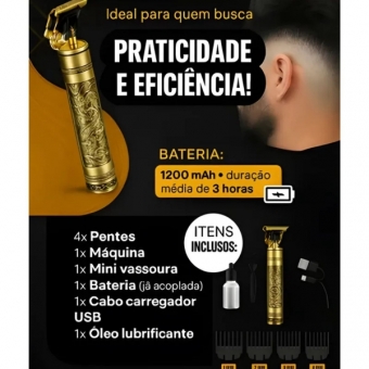 Kit Maquina De Cortar Cabelo Dragao Aparador Pelos De Nariz