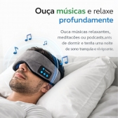 Máscara Dormir Bluetooth Fone Ouvido Música Relaxante Sono