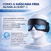 Máscara Gel Terapêutica Fria Quente Dor Cabeça e Olhos - Preto