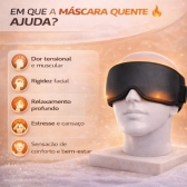 Máscara Gel Terapêutica Fria Quente Dor Cabeça e Olhos - Preto