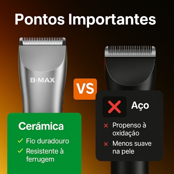 Kit Depilador Corporal Masculino Cerâmica 5W Aparador Nasal