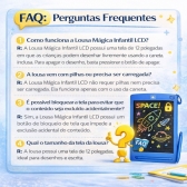Lousa Mágica Infantil LCD 12 Para Desenhar e Escrever - Azul