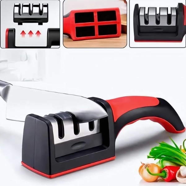 Kit Balança de Cozinha 10kg e Amolador de Facas Profissional