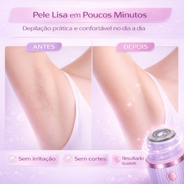 Depilador Corporal Virilha Pernas Cabeça Removível Sem Dor