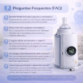 Aquecedor Mamadeira Portátil USB Recarregável com Visor LCD