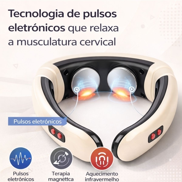 Massageador Cervical Elétrico Portátil Relaxamento Pescoço