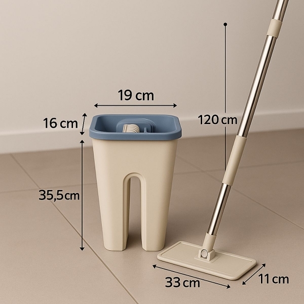 Mop limpeza 6L com balde articulado esfregão multiuso casa