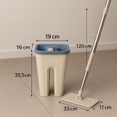 Mop limpeza 6L com balde articulado esfregão multiuso casa