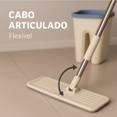 Mop limpeza 6L com balde articulado esfregão multiuso casa