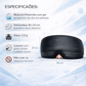 Máscara Gel Terapêutica Fria Quente Dor Cabeça e Olhos - Preto