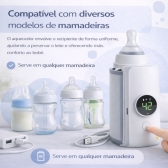 Aquecedor Mamadeira Portátil USB Recarregável com Visor LCD
