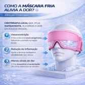 Máscara Gel Terapêutica Fria Quente Dor Cabeça e Olhos - Rosa