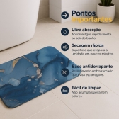 Kit 2 Tapetes Impermeável Antiderrapante Banheiro Cozinha - 2 Quadrado