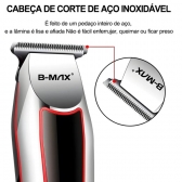 Máquina Cortar Cabelo Sem Fio Acabamento Profissional USB