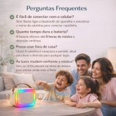 Mini Caixa Som Karaokê Bluetooth Infantil 2 Microfones LED