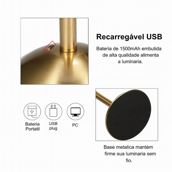 Luminária LED USB Bmax  BM-F140 - Quadrada