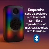 Caixa de Som Bluetooth Portátil 12W Potente com Luz