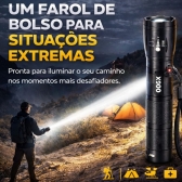 Lanterna Tática X900 Recarregável Zoom LED Potente