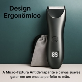 Depilador Masculino Partes Intimas Portátil À Prova D´ Água - Cinza/Prata