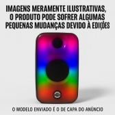 Caixa de Som Bluetooth Portátil 12W Potente com Luz