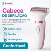 Depilador Elétrico 4 em 1 Recarregável para Rosto e Corpo