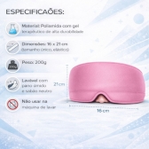 Máscara Gel Terapêutica Fria Quente Dor Cabeça e Olhos - Rosa
