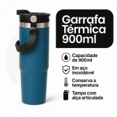 Garrafa Caneca Térmica  900ml - Azul