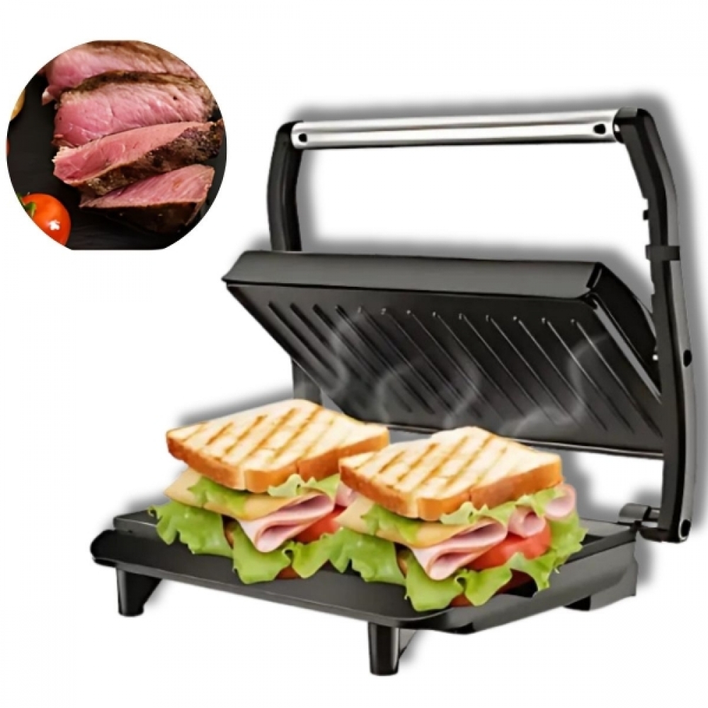 Grill Sanduicheira Press Gourmet Ceramic Inox  Preto 750W