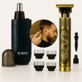 Kit Maquina De Cortar Cabelo Dragao Aparador Pelos De Nariz