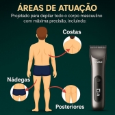Kit Depilador Corporal Masculino Cerâmica 5W Aparador Nasal