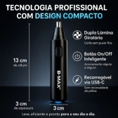 Kit Maquina Dragão Cabelo Barba E Aparador De Pelo De Nariz