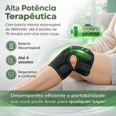 Joelheira Massageadora Aquecida Grafeno Recarregável Sem Fio