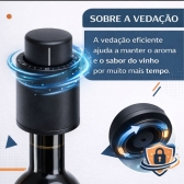 Tampa Para Vinho A Vácuo Pressão Vedação Premium