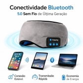 Máscara Dormir Bluetooth Fone Ouvido Música Relaxante Sono