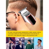 Máquina Cortar Cabelo Sem Fio Acabamento Profissional USB
