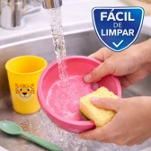 Kit Alimentação Infantil 4 Peças Bebê Livre BPA 0 a 24 Meses - Prato Verde